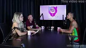 Intense compilation of Caroleta Roots and Bruna Carlos in sheer red outfits on Bora Cast part 2