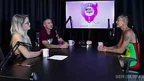 Intense compilation of Caroleta Roots and Bruna Carlos in sheer red outfits on Bora Cast part 2