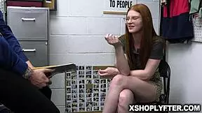 Redhead Girl Jane Rogers Flirts Her Way Out Of Shoplifting With Stud Security Guard Billy Boston