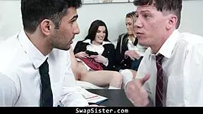 Step Sisters Lure Brothers in Panties Swap