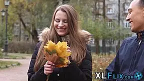 Gorgeous teen 18+ sucks and takes big cock anally