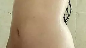 College Girl Masturbates Intensely in Shower