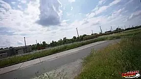 German scout picks up mary haze for casting fun.