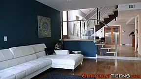 Milk Guzzling Teen Sucks And Gets Fucked