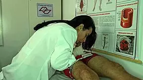 Nurse excited by patient's big cock!