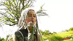 Anuskatzz with her split tongue tattoo stars in this rough anal sex casting interview