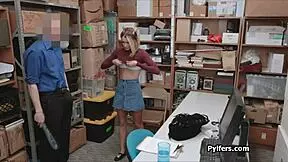 Sporty Blonde Thief Experiences Intense Fucking on Hidden Shop Camera