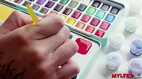 Mylfex - Mommy Cheers Up Artist Babe with Naughty Fun