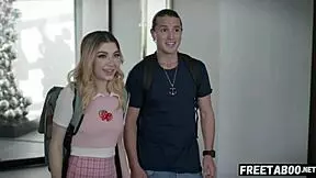 Innocent Step Siblings Tricked Into Foursome!