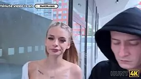 i couldn't believe when hunt4k caught this blonde babe naomi love showin off her natural boobs and cheatin on her bf right in front of him, it was so wild!