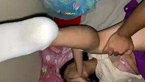 Young CHOLITA 18 deceives her husband while he's at the mine, SCREAMING for harder FUCKING in pleasure.