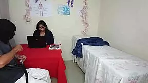 perverted doctor fucks her patient in her office