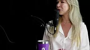 Milena Moreau in sheer red lingerie squirts alone with vibrator, then has anal sex and group fun with wheelchair user