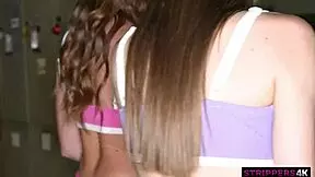 Slutty Stripper Duo Share a Big Cock in the VIP Room?