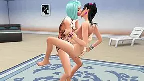 Tiny teen explores her first lesbian experience with an experienced partner.