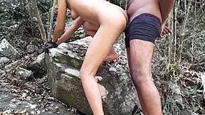 Spectacular Mountain Sex Fills Negrita's Pussy With Cum