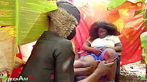 Herbal lady bent over for rough public doggystyle fucking