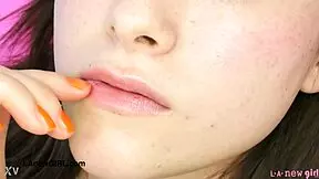 alluring brunette beauty reveals stunning figure