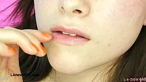 alluring brunette beauty reveals stunning figure