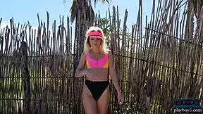 Blonde teen 18+ model with a perfect round ass