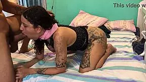 hot brunette enjoys mischief with her big-dicked cousin on the beach