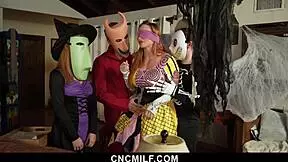 three stepsiblings trick their stepsister into hardcore fun