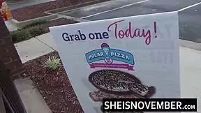 can she handle that huge black cock drilling her tight pussy from behind?