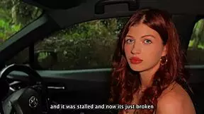 Babe Sucks Stranger in Forest to Escape