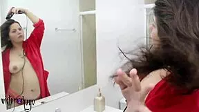 I felt intense pleasure inserting my monster cock into her chubby ass.