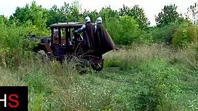 Outdoor threesome with blowjobs and anal