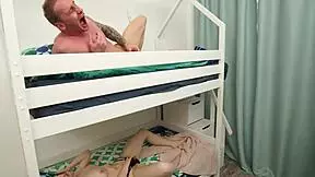 Babe pays rent by letting me fuck her ass roughly in a quick cowgirl ride.