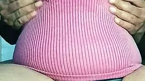 Indian girl shows juicy hairy pussy and big boobs.