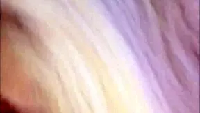 blow job skills by blonde goddess with blue eyes in fishnets