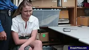 Thief in uniform Alyssa Cole pounded by perv police officer?