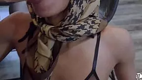 Quick blowjob and cum in mouth before workout with squirting