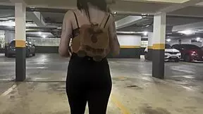 i showed my anal plug on the balcony and bent over