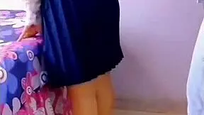 peeking through the wall at my cute neighbor girl, i ended up drilling her hot shaved pussy too