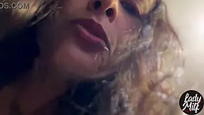 Treating Cuckold Like Ashtray With Natural Tits Latina