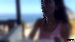 crazy cumwalk on beach almost caught! 😱