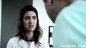 Ignorant Guy Converts Lesbian Stepsis To Straight Fucking.