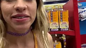 Khloe Kapri gets exposed and sucks cock in public