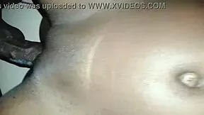African teen's shaved pussy gets rough fucking by mature friend.