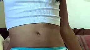 barely legal petite teen shows puffy pussy vibrator panties