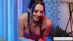 Sexy Skinny Petite 18+ Masseuse Massage Her Big Tit Mature Blonde Friend and Make Her Cum Lauren Phillips Lily Larimar