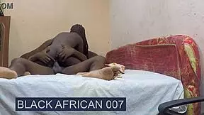 Black girl stepsis riding in lingerie with foreplay kissing 😍