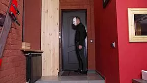 after school she visits old neighbor for rough bound fucking and spitting