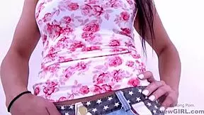 Stunning amateur brunette model gets seduced in pov interview by daddy producer