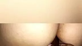 Enjoying bbc interracial riding and anal fucking with bent over babe