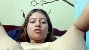 Latina masturbates alone in room!