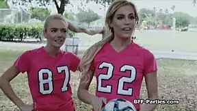 blown by sexy soccer babes in uniforms